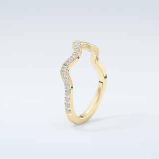 0.58 TCW Round Shaped Moissanite Wedding Band 6