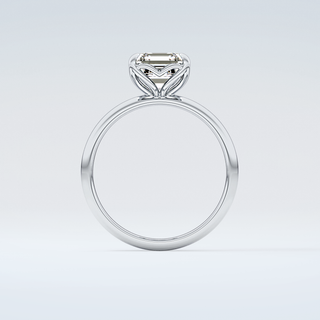 2.0 CT Asscher Cut Solitaire Moissanite Engagement Ring 14