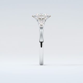 2.0 CT Oval Cut Cluster Style Moissanite Engagement Ring 17