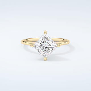 2.0 CT Princess Cut Solitaire Moissanite Engagement Ring 1