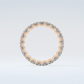 2.1 TCW Round Shaped Moissanite Wedding Band 8