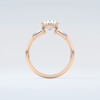 2.0 CT Oval Cut Three Stone Moissanite Engagement Ring 8