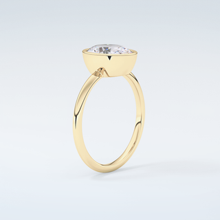 1.5 CT Oval Cut Bezel Style Moissanite Engagement Ring 6