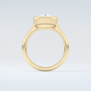 2.0 CT Cushion Cut Solitaire Bezel Moissanite Engagement Ring 2