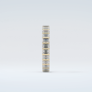 1.08 TCW Baguette Shaped Moissanite Wedding Band 5