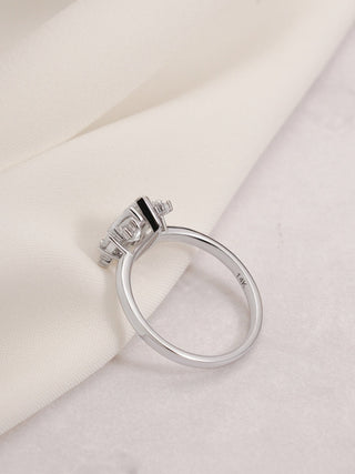 Stunning 1.0 - 2.0 CT Marquise Moissanite Engagement Ring with Cluster Design 7