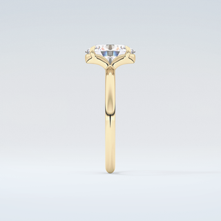 2.0 CT Oval Cut Solitaire Moissanite Engagement Ring 5