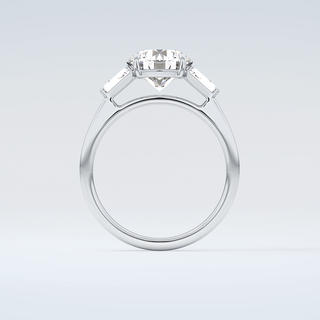 2.0 CT Round Cut Three Stone Moissanite Engagement Ring 14