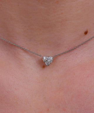 1.50 TCW Heart Solitaire Moissanite Necklace 2