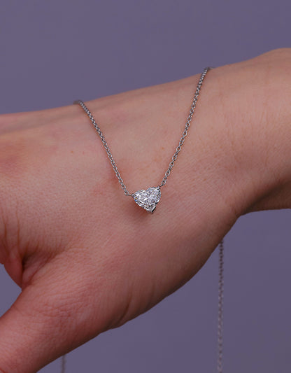 1.50 TCW Heart Solitaire Moissanite Necklace