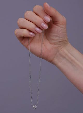 1.50 TCW Heart Solitaire Moissanite Necklace 4