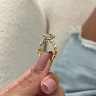 Round Halo, Pave & Split Shank Engagement Ring – 1.93 CT Lab Grown Diamond