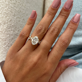 Round Halo, Pave & Split Shank Engagement Ring – 1.93 CT Lab Grown Diamond