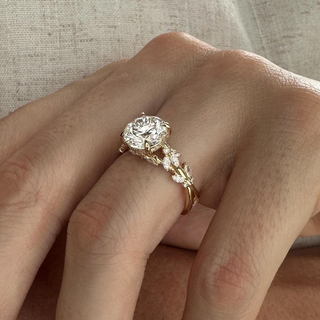 Round Halo, Pave & Split Shank Engagement Ring – 1.93 CT Lab Grown Diamond
