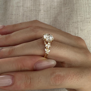Round Halo, Pave & Split Shank Engagement Ring – 1.93 CT Lab Grown Diamond
