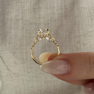 Round Halo, Pave & Split Shank Engagement Ring – 1.93 CT Lab Grown Diamond