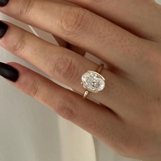 Round Halo, Pave & Split Shank Engagement Ring – 1.93 CT Lab Grown Diamond