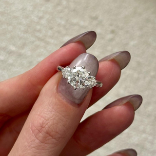 Round Halo, Pave & Split Shank Engagement Ring – 1.93 CT Lab Grown Diamond