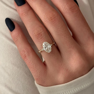 Round Halo, Pave & Split Shank Engagement Ring – 1.93 CT Lab Grown Diamond