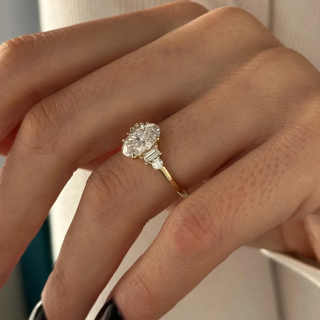 Round Halo, Pave & Split Shank Engagement Ring – 1.93 CT Lab Grown Diamond