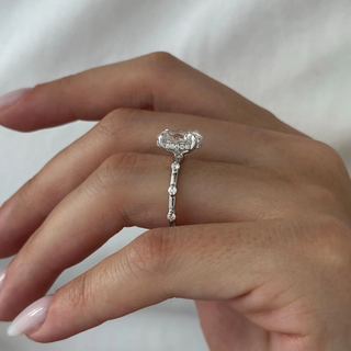 Round Halo, Pave & Split Shank Engagement Ring – 1.93 CT Lab Grown Diamond