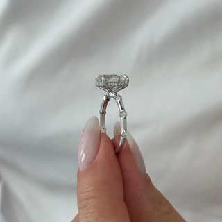 Round Halo, Pave & Split Shank Engagement Ring – 1.93 CT Lab Grown Diamond