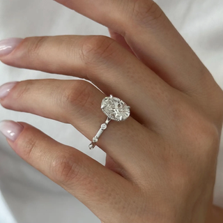 Round Halo, Pave & Split Shank Engagement Ring – 1.93 CT Lab Grown Diamond