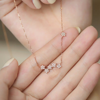 0.60 TCW Round Minimalist Star Moissanite Necklace 2