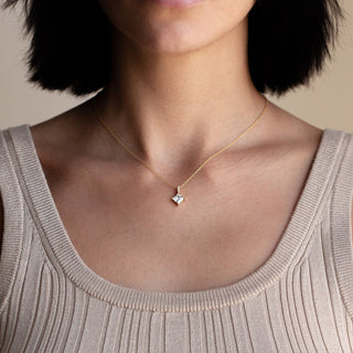 2.50 CT Princess Solitaire Moissanite Necklace 8