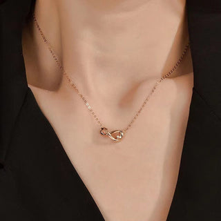 0.10 CT Round Infinity Moissanite Necklace 2