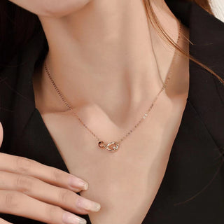 0.10 CT Round Infinity Moissanite Necklace 5