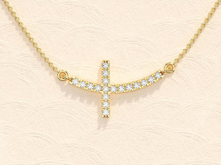 0.27 TCW Round Cross Moissanite Necklace 4