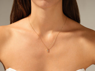 0.10 CT Round Solitaire Moissanite Necklace 5