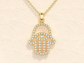 0.31 TCW Round Evil Eye Moissanite Necklace 6