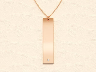 0.05 CT Round Name Tag Moissanite Necklace 5