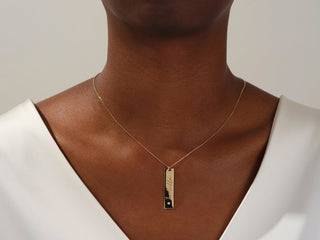 0.05 CT Round Name Tag Moissanite Necklace 2