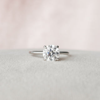 2.0 CT Round Cut Solitaire Style Moissanite Engagement Ring 8