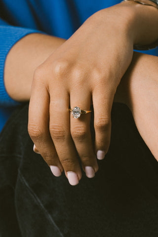 2 CT Round Three Stones Lab Grown Diamond Engagement Ring