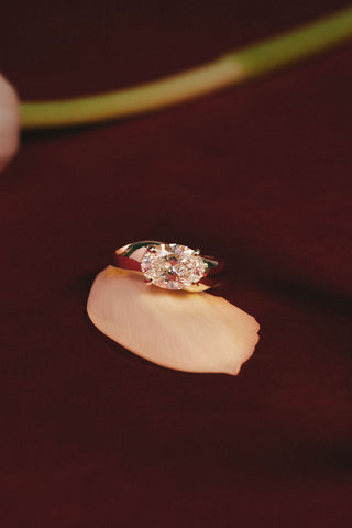 2 CT Round Three Stones Lab Grown Diamond Engagement Ring
