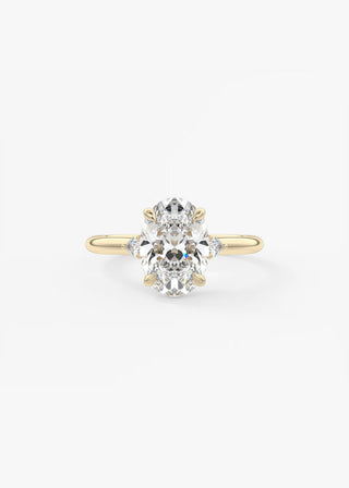 Oval Three Stone Lab Grown Diamond Engagement Ring