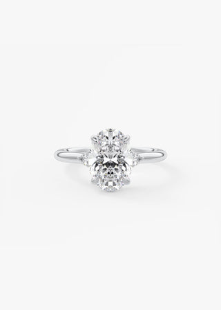Oval Three Stone Lab Grown Diamond Engagement Ring