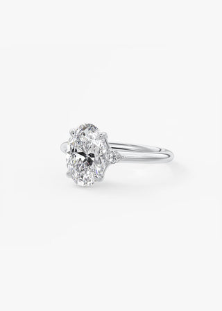 Oval Three Stone Lab Grown Diamond Engagement Ring