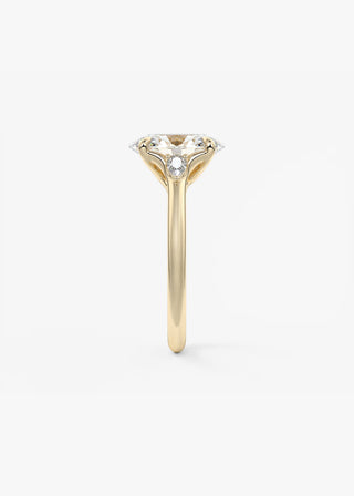 Oval Three Stone Lab Grown Diamond Engagement Ring