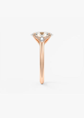 Oval Three Stone Lab Grown Diamond Engagement Ring