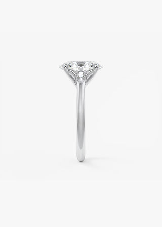 Oval Three Stone Lab Grown Diamond Engagement Ring