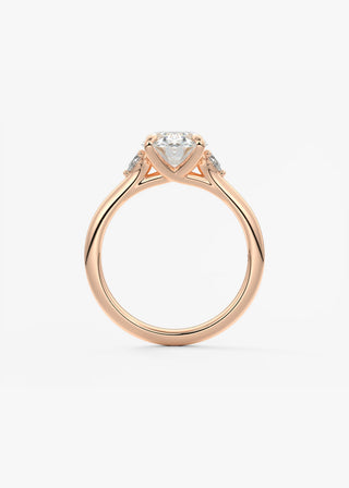 Oval Three Stone Lab Grown Diamond Engagement Ring