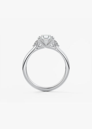 Oval Three Stone Lab Grown Diamond Engagement Ring
