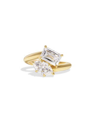 2 CT Round Three Stones Lab Grown Diamond Engagement Ring