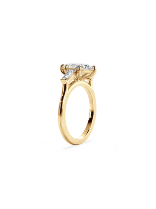 2 CT Round Three Stones Lab Grown Diamond Engagement Ring