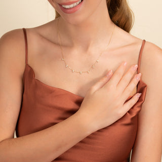 1.0 CT Round Bezel Solitaire Lab Grown Diamond Necklace